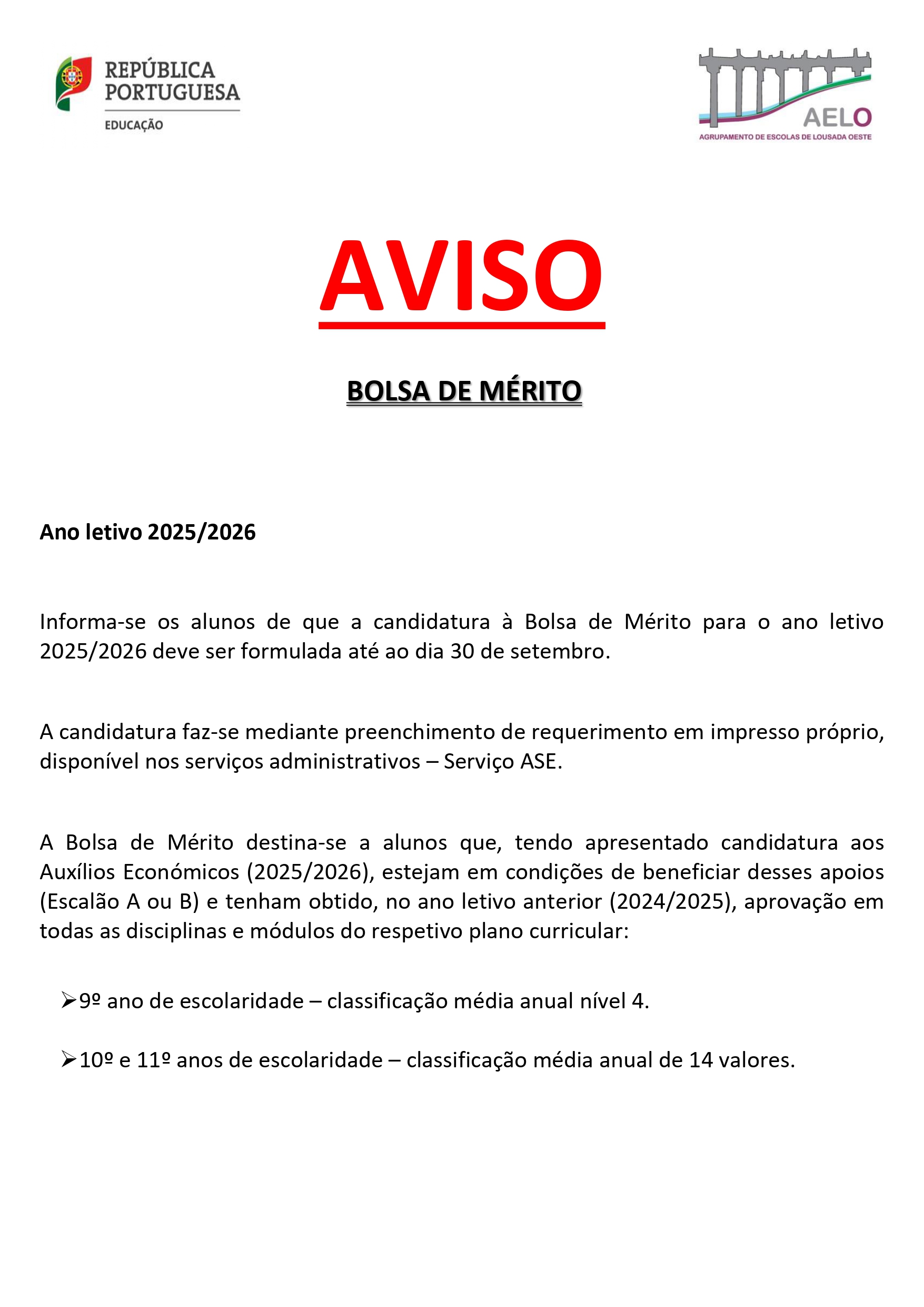 Aviso Bolsas de Mérito 2024 2025 publicação page 0001